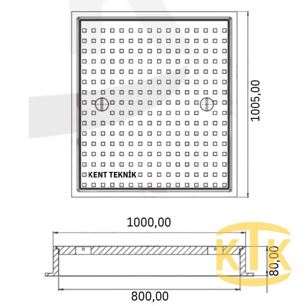 Döküm Rögar Kapağı Takımı Ø600 mm Yuvarlak B125 - Aykomsan Döküm