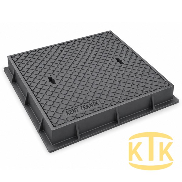Döküm Rögar Kapağı Takımı Ø600 mm Yuvarlak B125 - Aykomsan Döküm