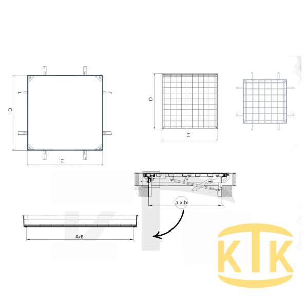 Müdahale Kapağı 400x400 mm A15 - Aykomsan Döküm