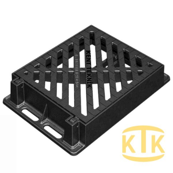 Döküm Yağmur Suyu Izgara Takımı 292x568 mm D400 - Aykomsan Döküm döküm altyapı ürünü