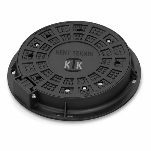 Döküm Rögar Kapağı Takımı Ø600 mm 180° Yuvarlak B125 - Aykomsan Döküm döküm altyapı ürünü