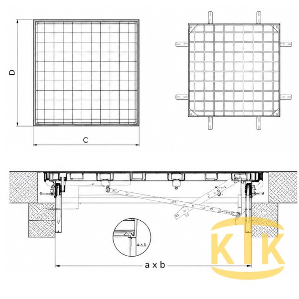 Müdahale Kapağı 700x700 mm D400 - Aykomsan Döküm
