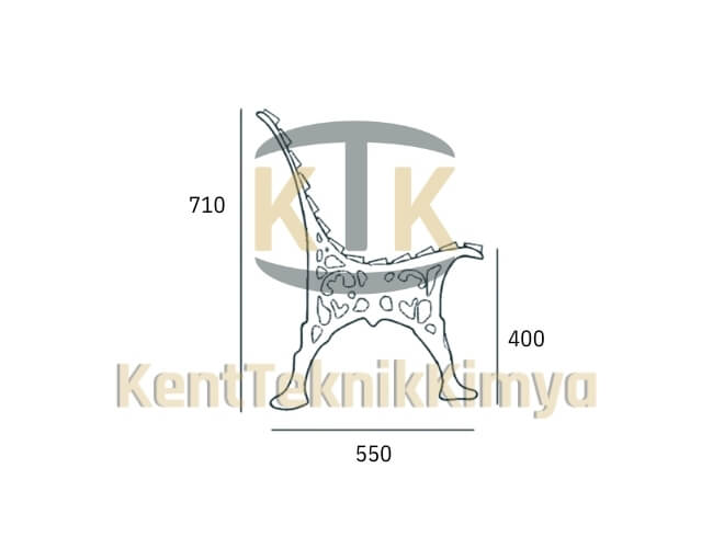 Kompozit Bank Ayağı 710x550 mm - Aykomsan Döküm